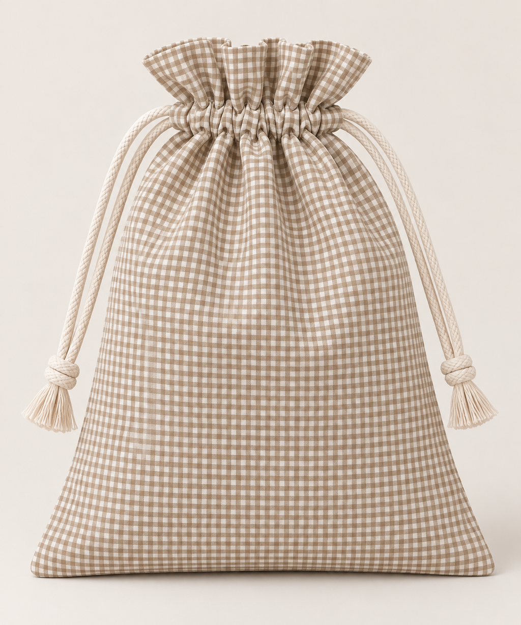 TESSUTO A QUADRETTO BEIGE