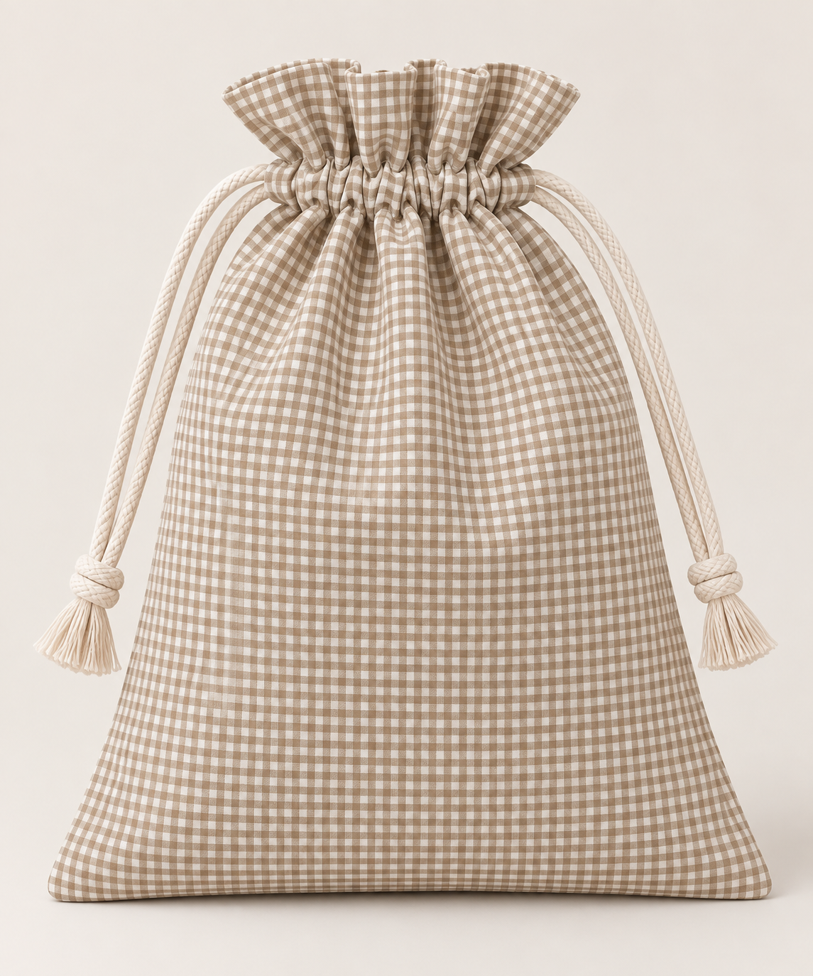 TESSUTO A QUADRETTO BEIGE
