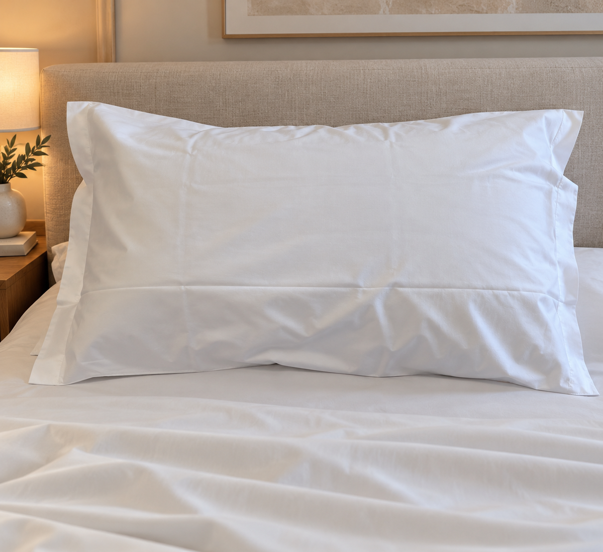 COMPLETO LETTO PERCALLE DI COTONE BIANCO
