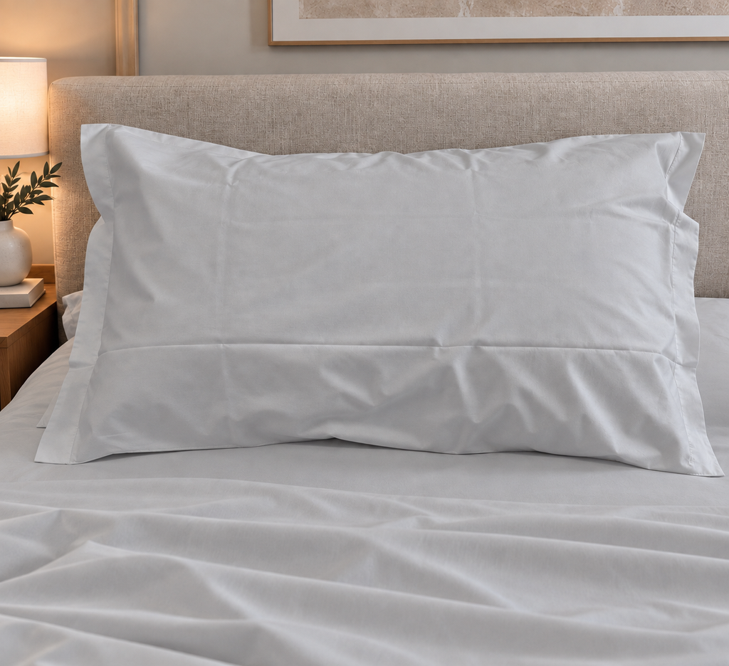 COMPLETO LETTO PERCALLE DI COTONE GRIGIO