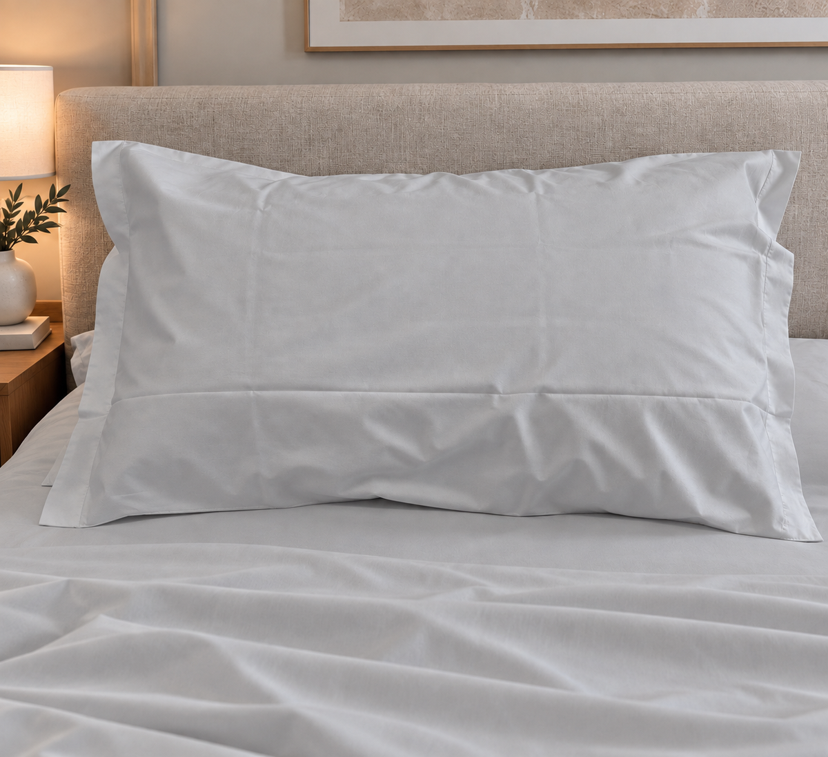 COMPLETO LETTO PERCALLE DI COTONE GRIGIO