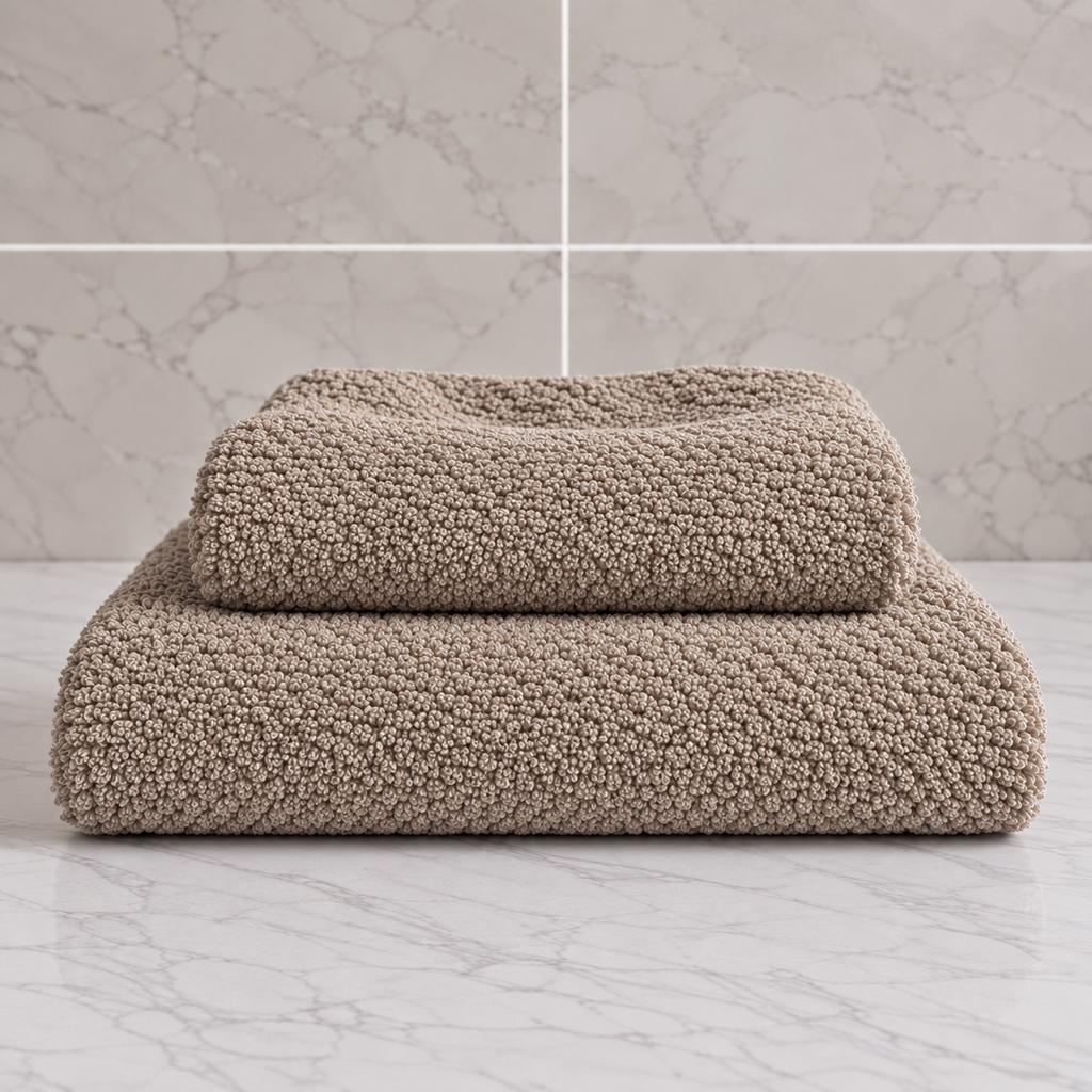 COPPIA ASCIUGAMANI BEIGE