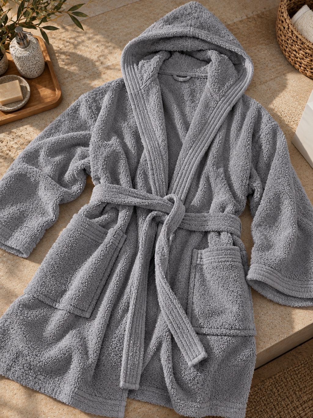 SPUGNA IN COTONE GRIGIO