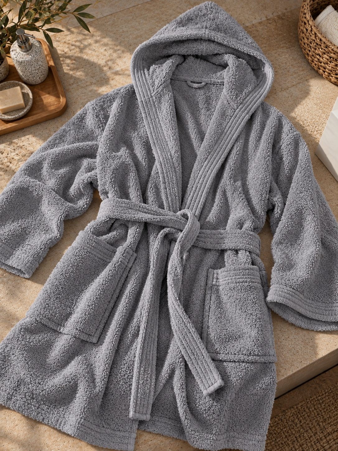 SPUGNA IN COTONE GRIGIO