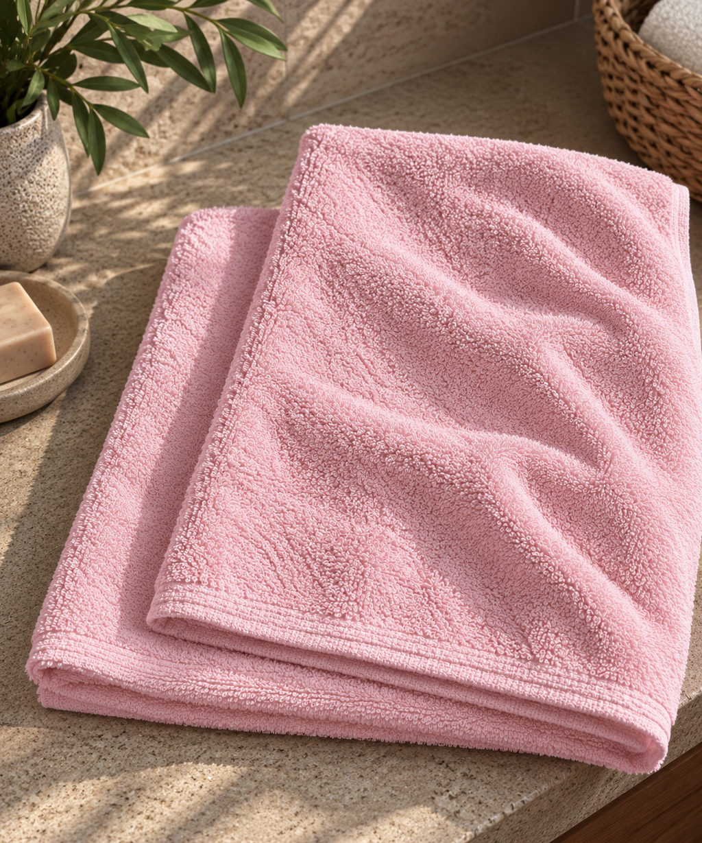 SPUGNA IN COTONE ROSA