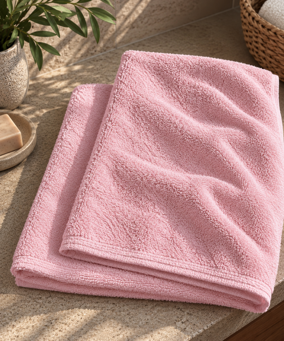 SPUGNA IN COTONE ROSA