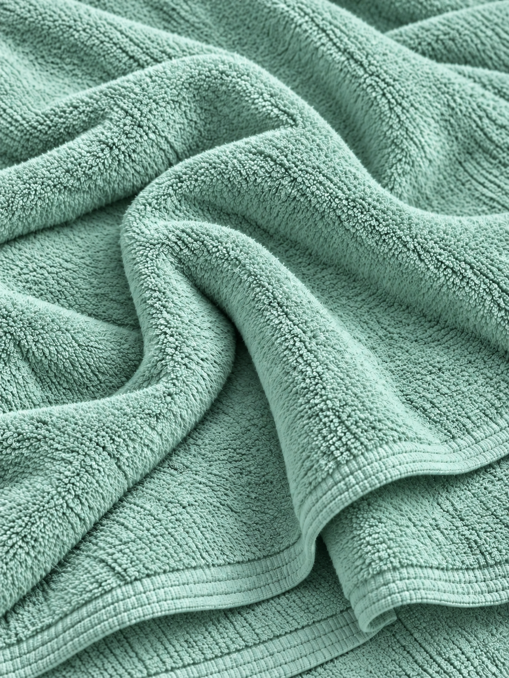 SPUGNA IN COTONE VERDE ACQUA