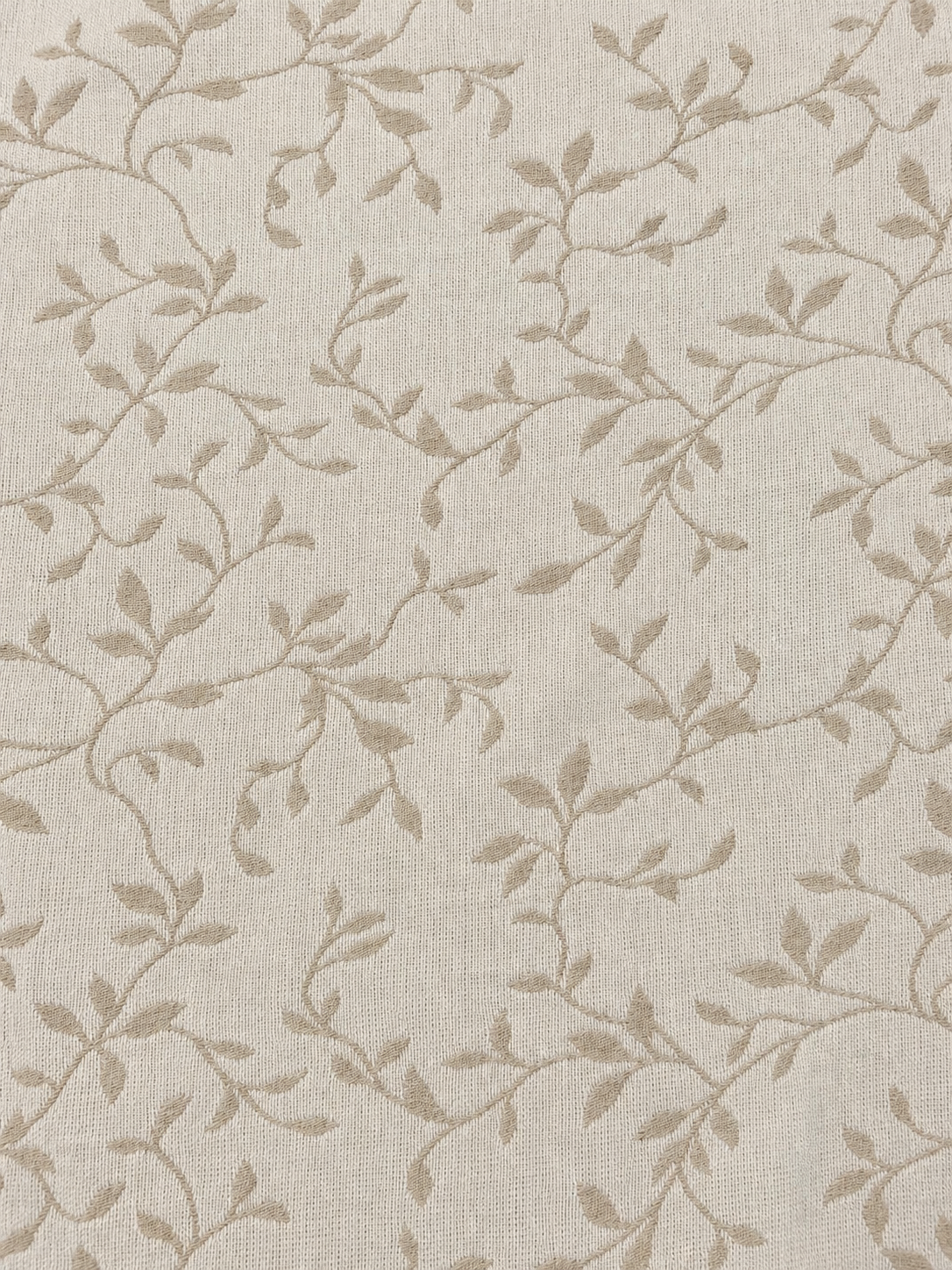 TESSUTO BEIGE FIORI BIANCHI DOUBLE