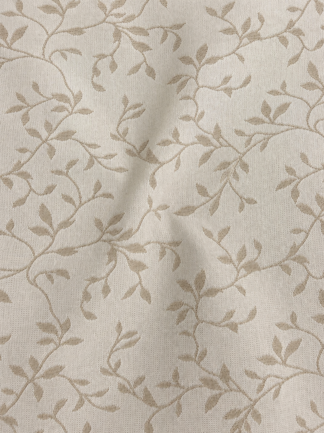 TESSUTO BEIGE FIORI BIANCHI DOUBLE