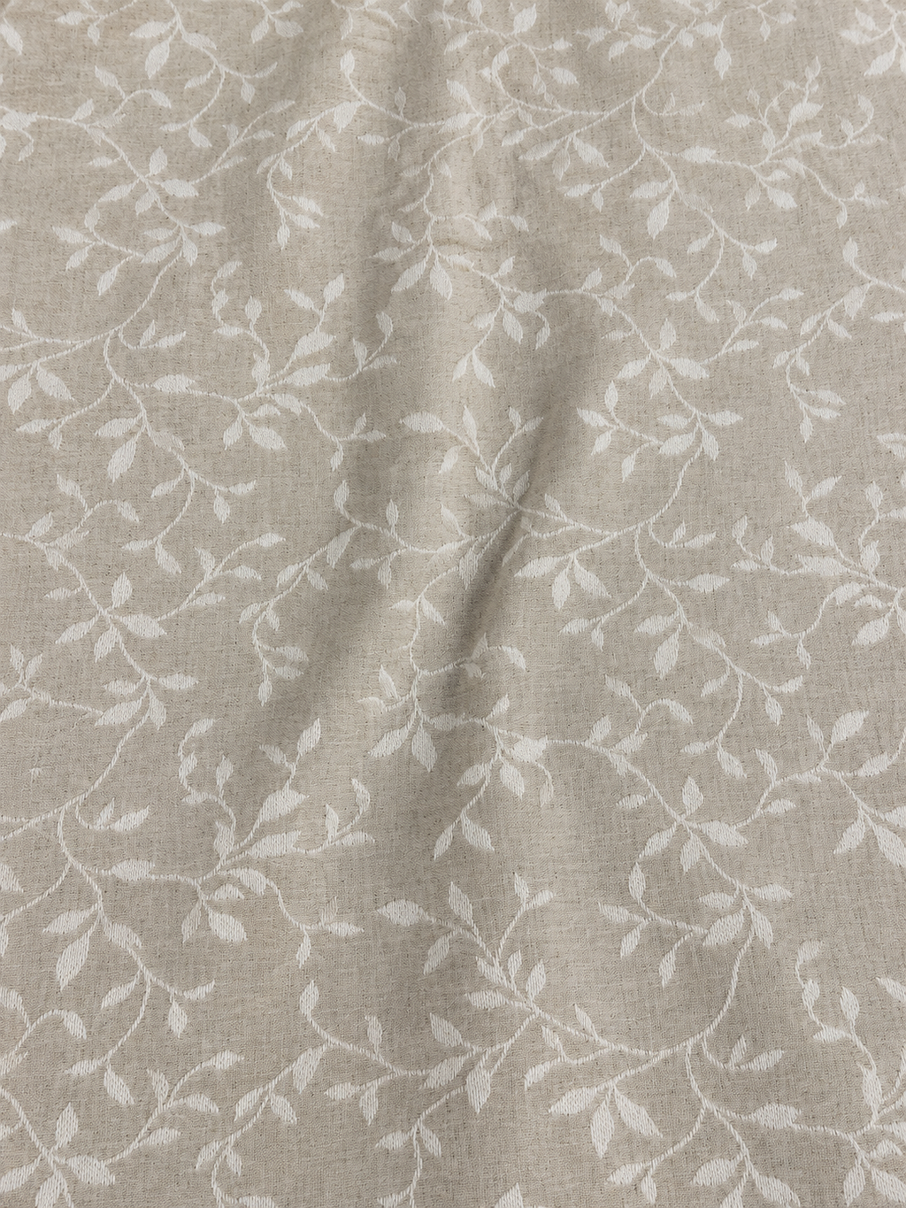 TESSUTO BEIGE FIORI BIANCHI DOUBLE