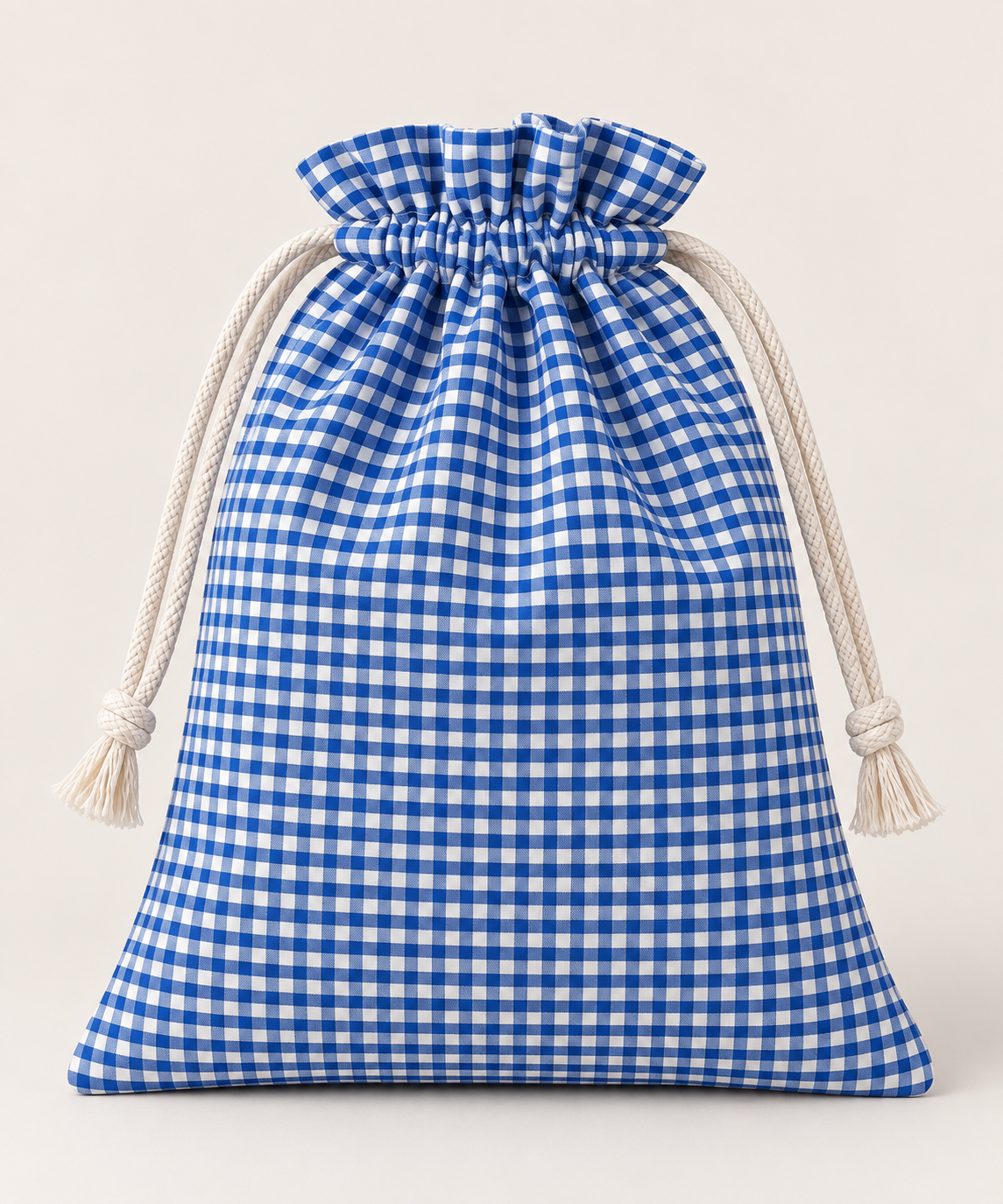 TESSUTO A QUADRETTI BLU