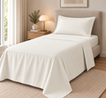 COMPLETO LETTO PERCALLE DI COTONE BIANCO