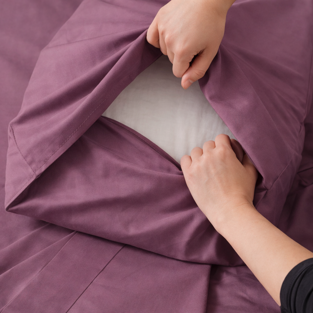 FEDERA IN RASO DI COTONE MALVA