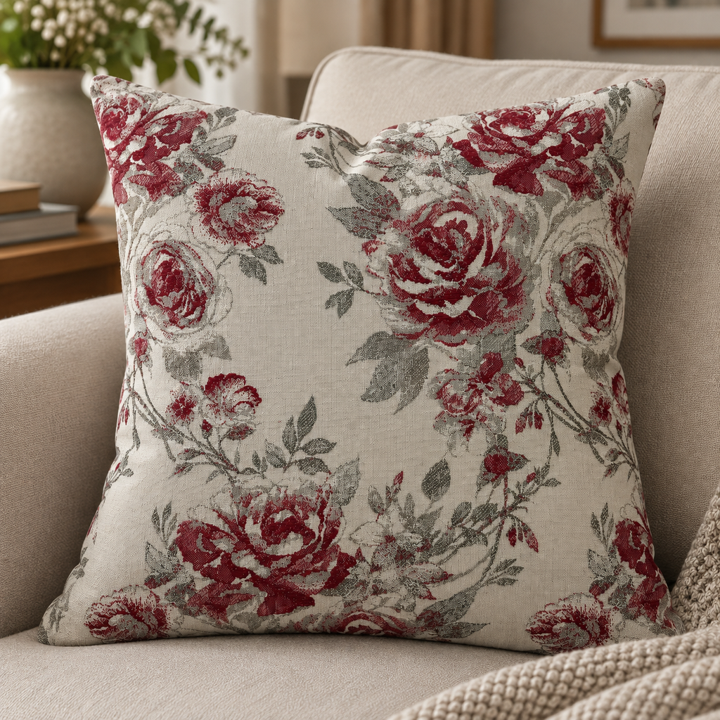 TESSUTO FANTASIA CON ROSE
