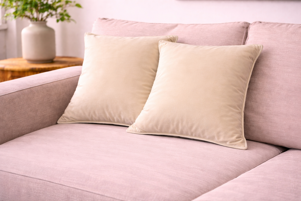 FEDERA CUSCINO VELLUTO BEIGE