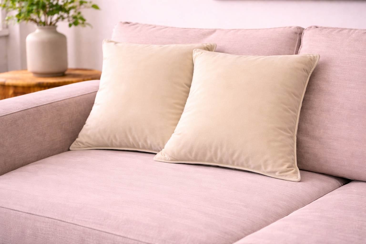 FEDERA CUSCINO VELLUTO BEIGE