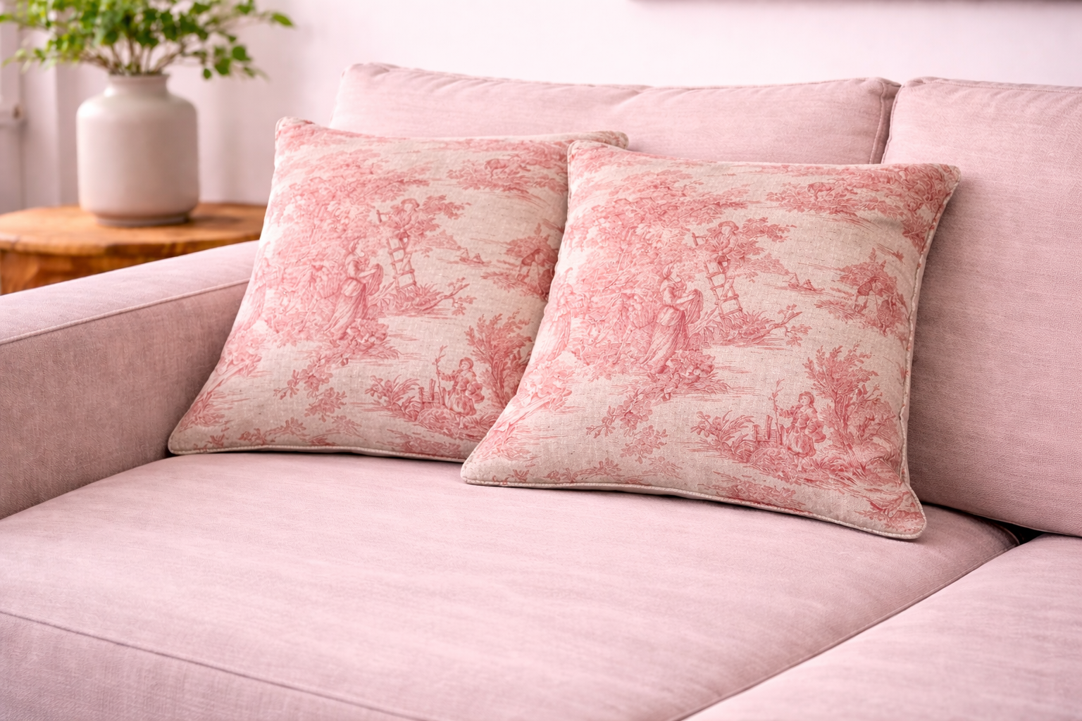 FEDERA CUSCINO PAESAGGIO ROSA