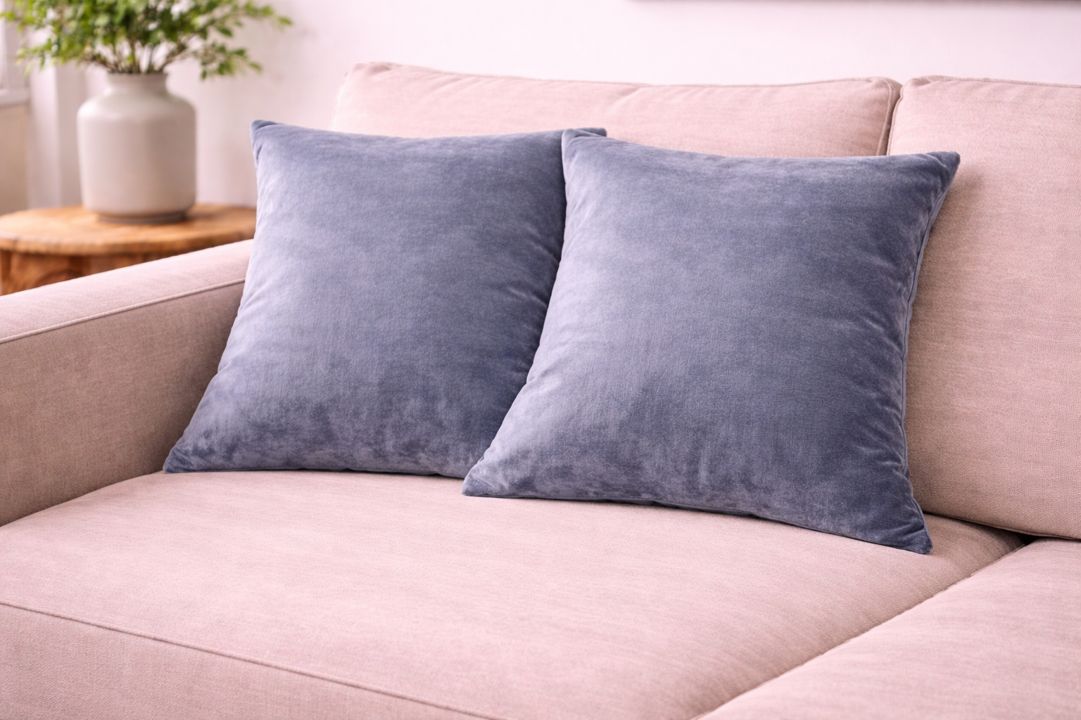 FEDERA CUSCINO VELLUTO BLU
