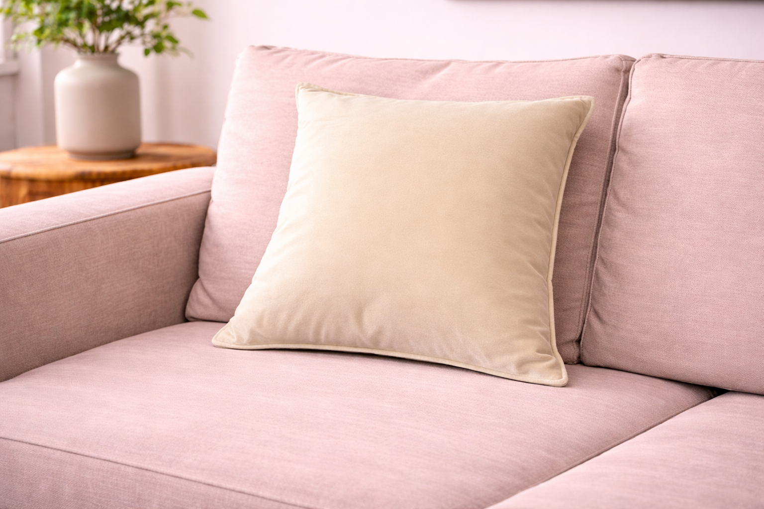 FEDERA CUSCINO VELLUTO BEIGE