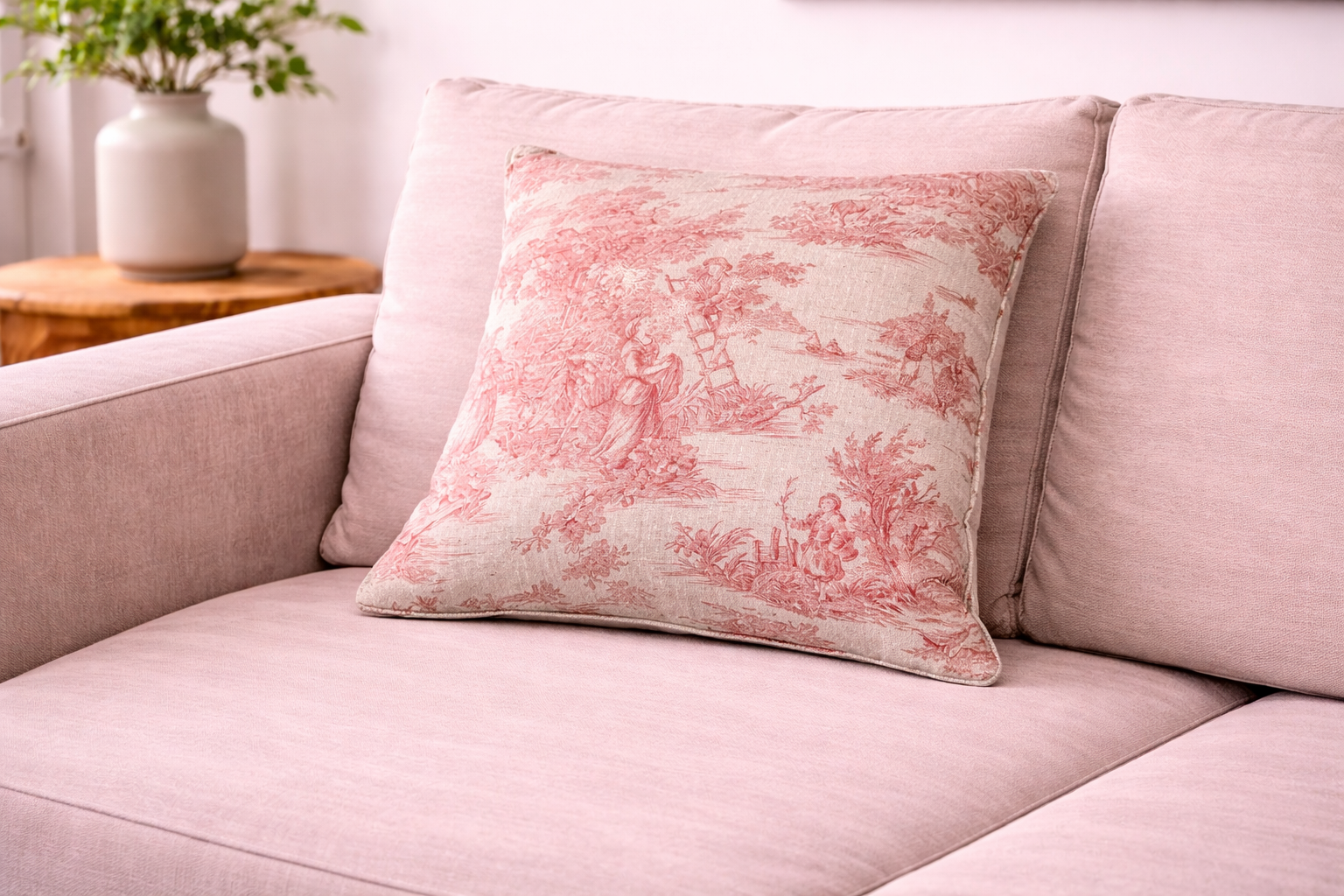 FEDERA CUSCINO PAESAGGIO ROSA