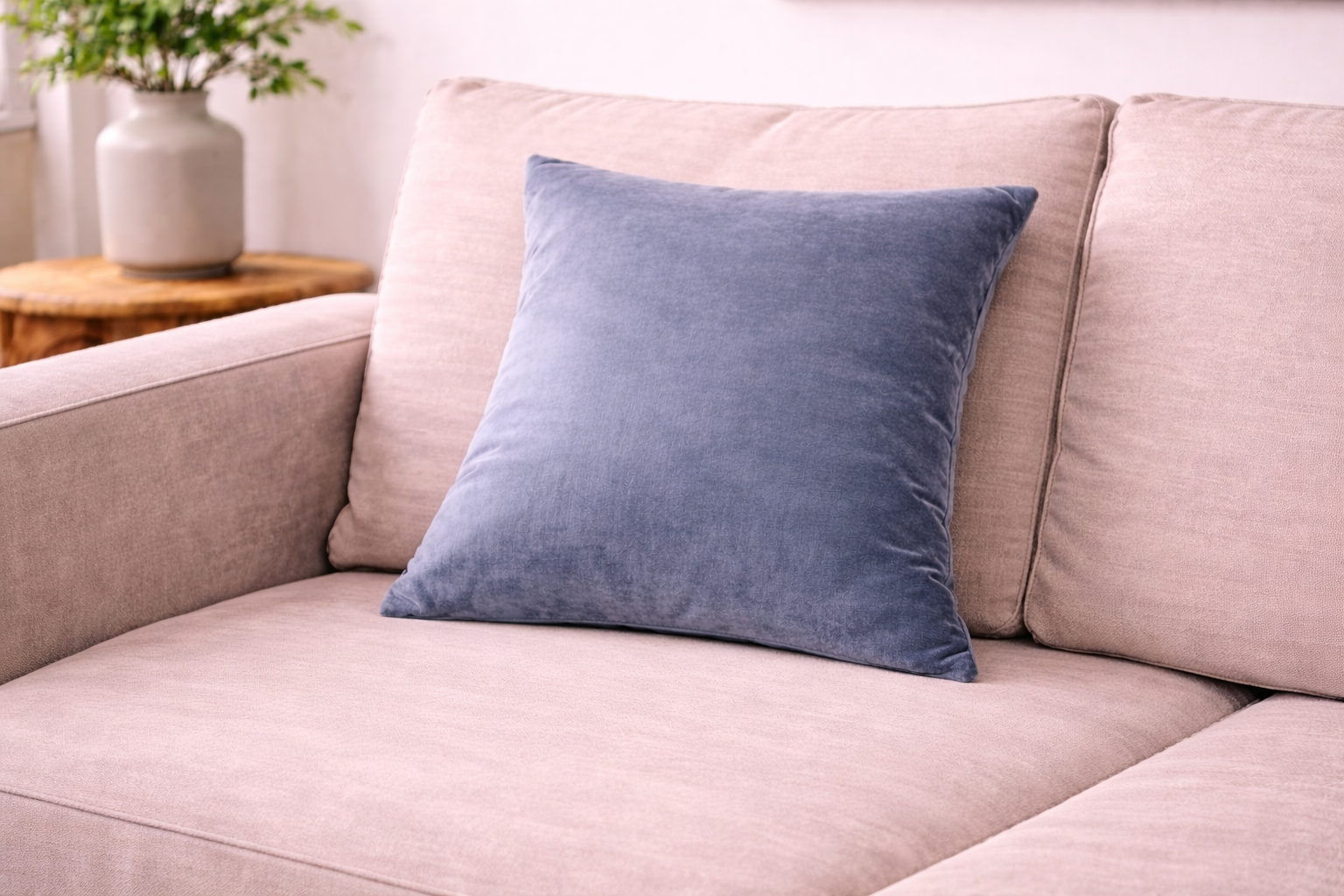 FEDERA CUSCINO VELLUTO BLU