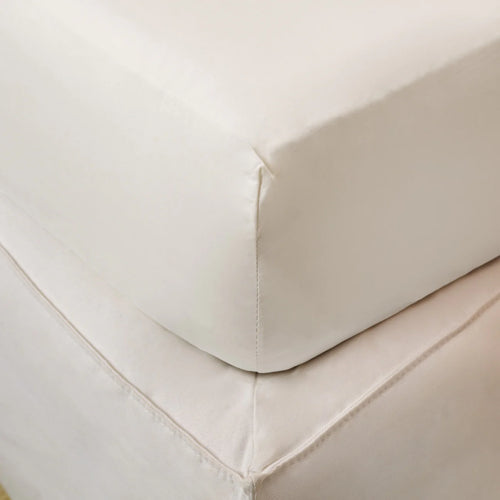 LENZUOLO CON ANGOLI RASO DI COTONE BIANCO