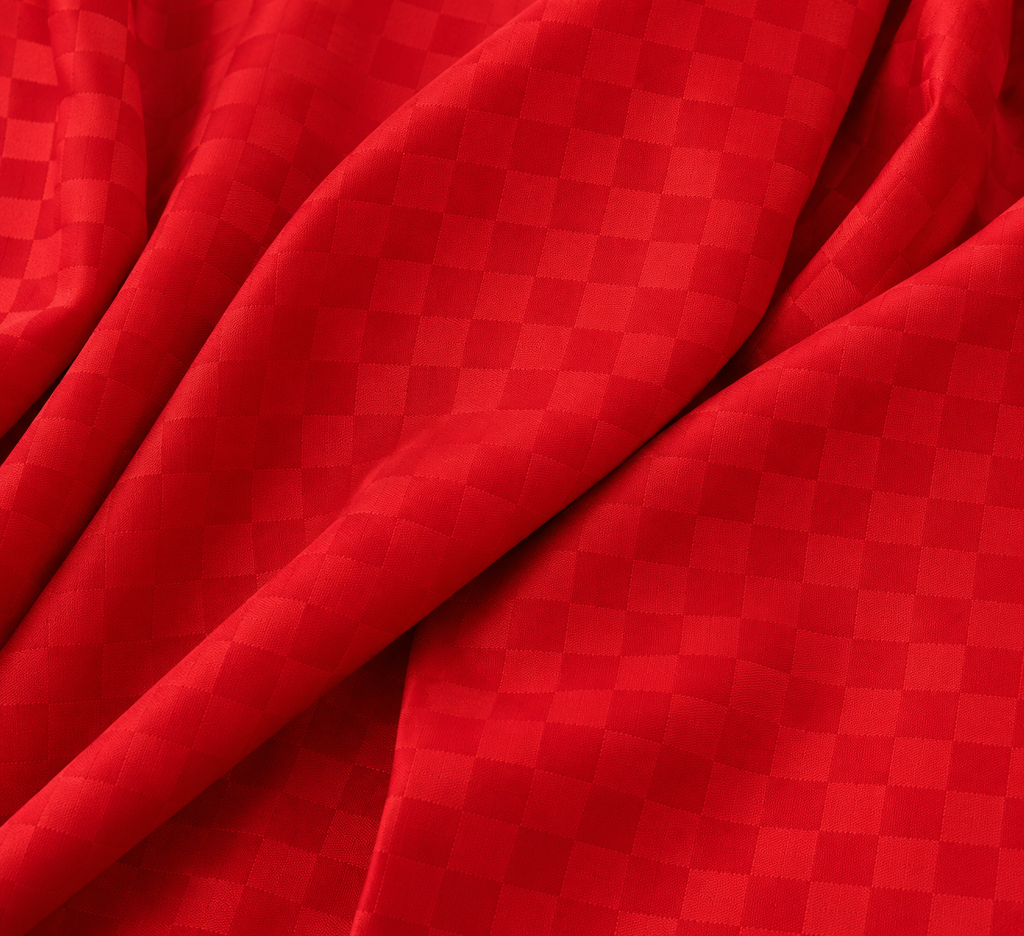 TESSUTO QUADRI ROSSO