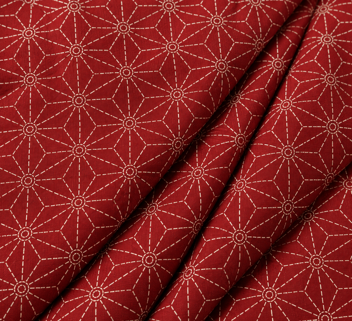 TESSUTO GEOMETRICO ROSSO