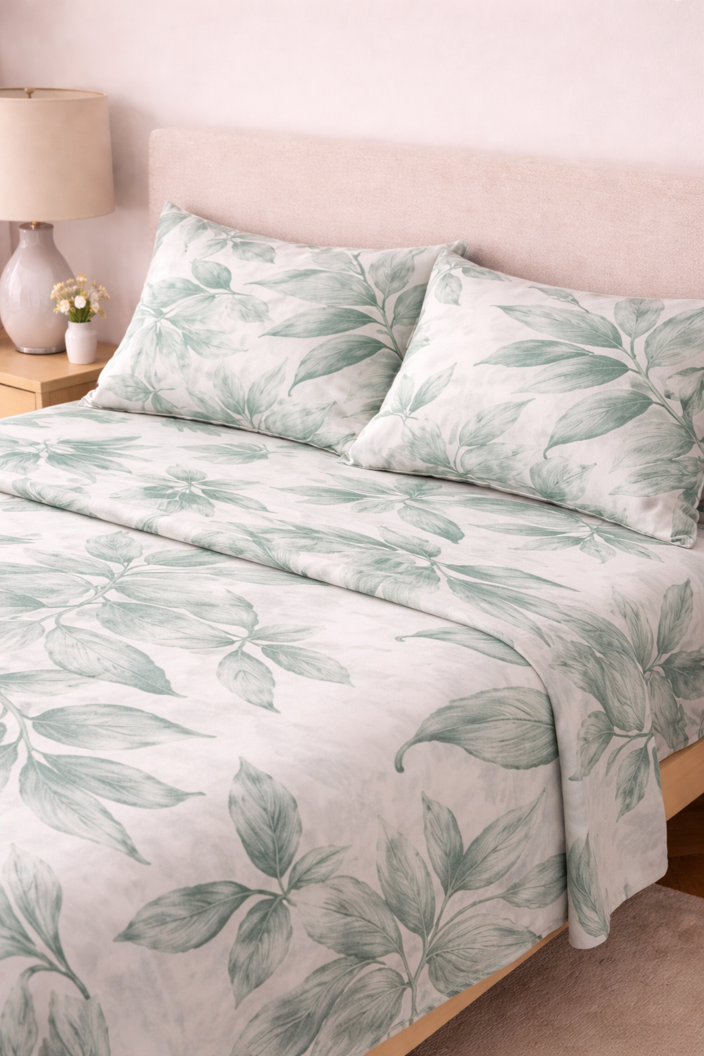 COMPLETO LETTO IN RASO DI COTONE FANTASIA