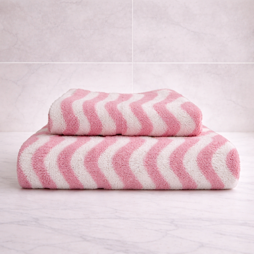 COPPIA ASCIUGAMANI FANTASIA ROSA