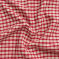 TESSUTO QUADRETTO ROSSO E BIANCO