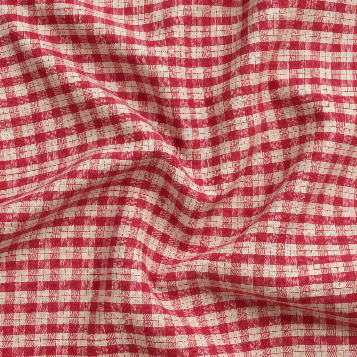 TESSUTO QUADRETTO ROSSO E BIANCO